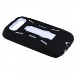 Wholesale Samsung Galaxy S3 / i9300 Armor Hybrid Case with Kickstand (Black-White)